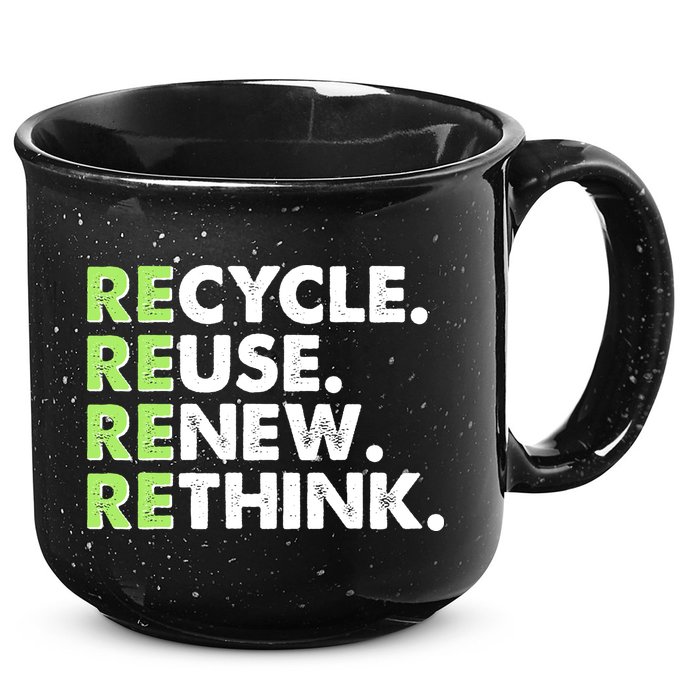 Earth Day Recycle Reuse Renew Rethink 15oz Campfire Ceramic Mug