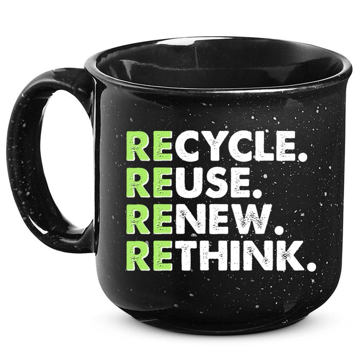 Earth Day Recycle Reuse Renew Rethink 15oz Campfire Ceramic Mug