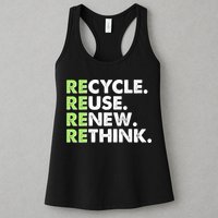 Earth Day Recycle Reuse Renew Rethink Womens Tank Top