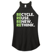 Earth Day Recycle Reuse Renew Rethink Women's Perfect Tri Rocker Tank