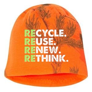 Earth Day Recycle Reuse Renew Rethink Kati - Camo Knit Beanie