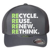 Earth Day Recycle Reuse Renew Rethink Flexfit Unipanel Trucker Cap