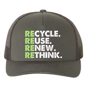 Earth Day Recycle Reuse Renew Rethink Yupoong Adult 5-Panel Trucker Hat