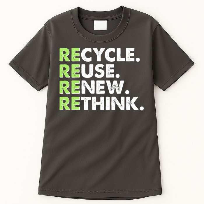 Earth Day Recycle Reuse Renew Rethink Tall T-Shirt