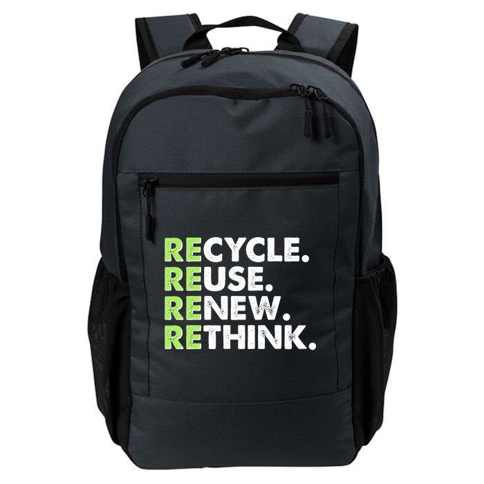 Earth Day Recycle Reuse Renew Rethink Backpack