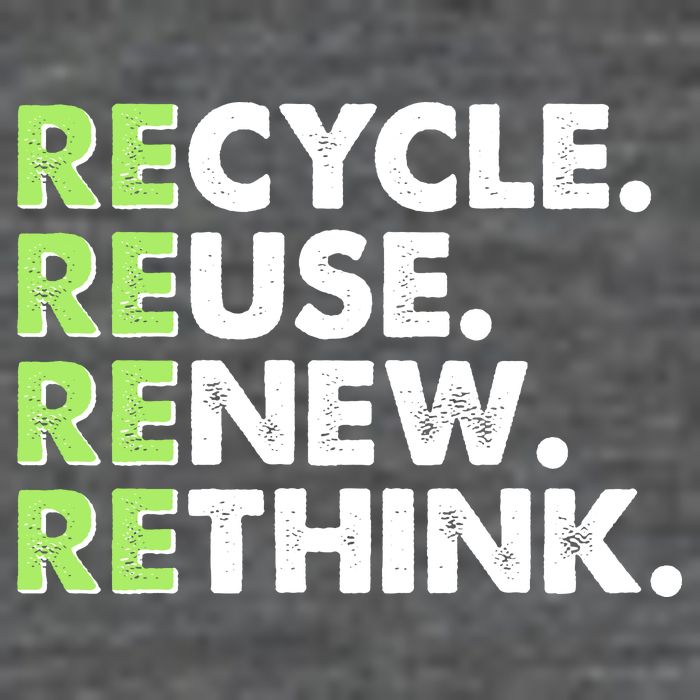 Earth Day Recycle Reuse Renew Rethink Button