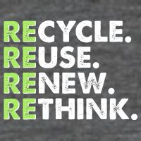 Earth Day Recycle Reuse Renew Rethink 7-Panel Snapback Hat