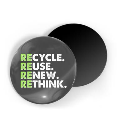 Earth Day Recycle Reuse Renew Rethink Magnet