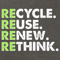 Earth Day Recycle Reuse Renew Rethink Cotton Canvas Backpack