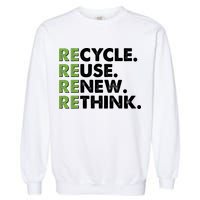 Earth Day Recycle Reuse Renew Rethink Garment-Dyed Sweatshirt