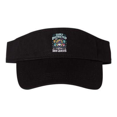 Easily Distracted Rpg Cats Gaming Pro Valucap Bio-Washed Visor
