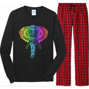 Elephant Dala Rainbow Watercolor Yoga Meditation Funny Gift Long Sleeve Pajama Set