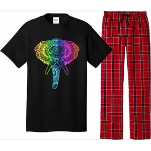 Elephant Dala Rainbow Watercolor Yoga Meditation Funny Gift Pajama Set