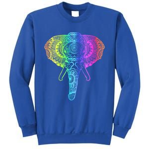 Elephant Dala Rainbow Watercolor Yoga Meditation Funny Gift Sweatshirt