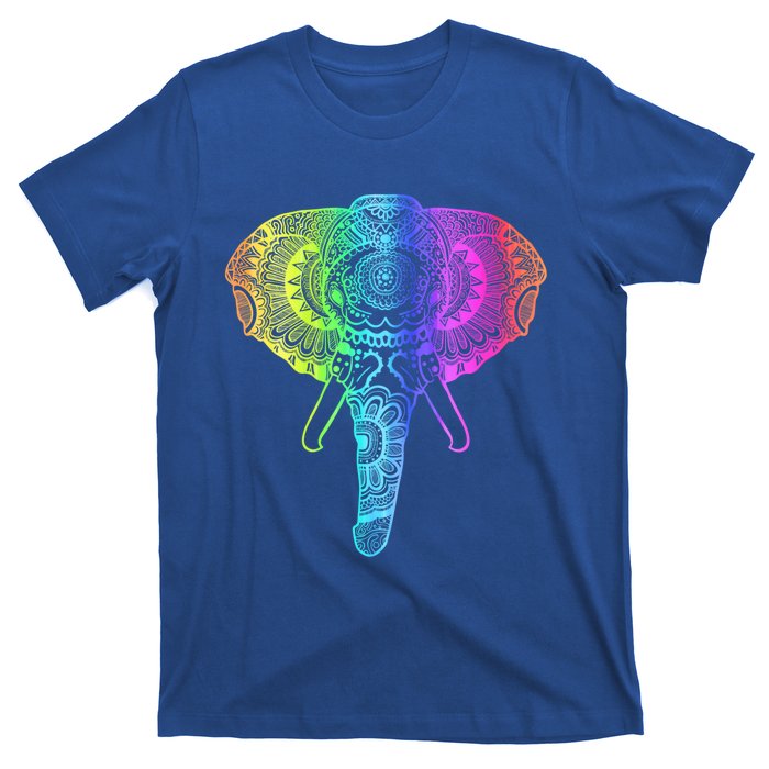 Elephant Dala Rainbow Watercolor Yoga Meditation Funny Gift T-Shirt