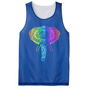 Elephant Dala Rainbow Watercolor Yoga Meditation Funny Gift Mesh Reversible Basketball Jersey Tank