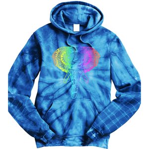 Elephant Dala Rainbow Watercolor Yoga Meditation Funny Gift Tie Dye Hoodie