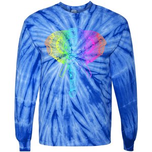 Elephant Dala Rainbow Watercolor Yoga Meditation Funny Gift Tie-Dye Long Sleeve Shirt