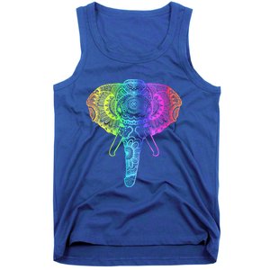 Elephant Dala Rainbow Watercolor Yoga Meditation Funny Gift Tank Top