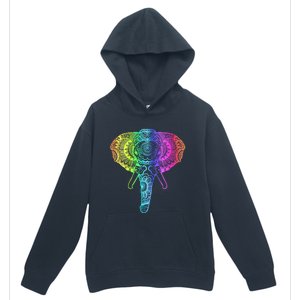 Elephant Dala Rainbow Watercolor Yoga Meditation Funny Gift Urban Pullover Hoodie