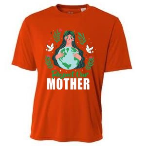 Earth Day Respect Our Mother Climate Change Meaningful Gift Cooling Performance Crew T-Shirt