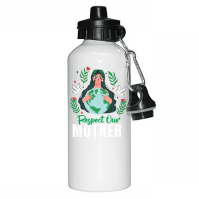 Earth Day Respect Our Mother Climate Change Meaningful Gift Aluminum Water Bottle