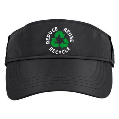 Earth Day Reduce Reuse Recycle Awesome Recycling Gift Adult Drive Performance Visor