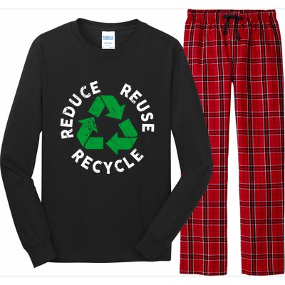 Earth Day Reduce Reuse Recycle Awesome Recycling Gift Long Sleeve Pajama Set