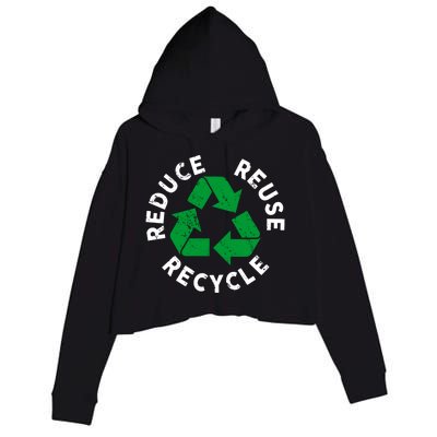 Earth Day Reduce Reuse Recycle Awesome Recycling Gift Crop Fleece Hoodie