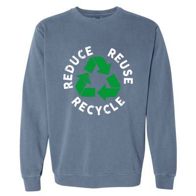 Earth Day Reduce Reuse Recycle Awesome Recycling Gift Garment-Dyed Sweatshirt