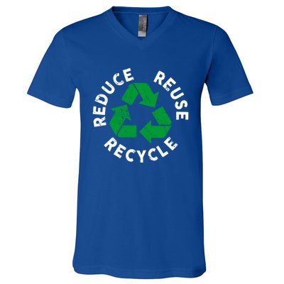 Earth Day Reduce Reuse Recycle Awesome Recycling Gift V-Neck T-Shirt