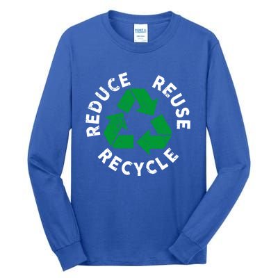 Earth Day Reduce Reuse Recycle Awesome Recycling Gift Tall Long Sleeve T-Shirt