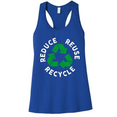 Earth Day Reduce Reuse Recycle Awesome Recycling Gift Women's Racerback Tank