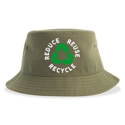 Earth Day Reduce Reuse Recycle Awesome Recycling Gift Sustainable Bucket Hat