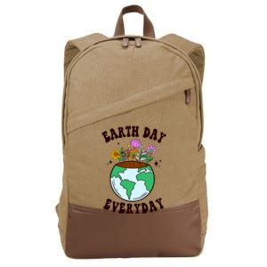 Earth Day Save Our Home Plant More Trees Go Planet Cotton Canvas Backpack