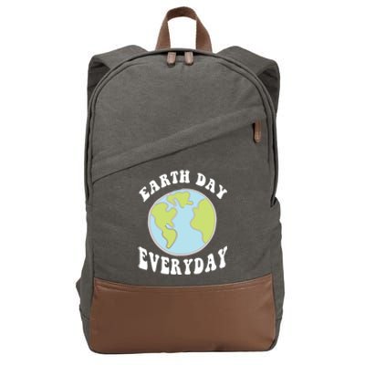 Earth Day Save Our Home Plant More Trees Go Planet Groovy Great Gift Cotton Canvas Backpack