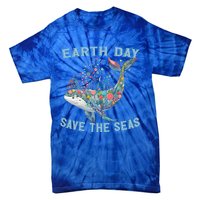 Earth Day Save The Seas Colorful Floral Whale Gift Tie-Dye T-Shirt