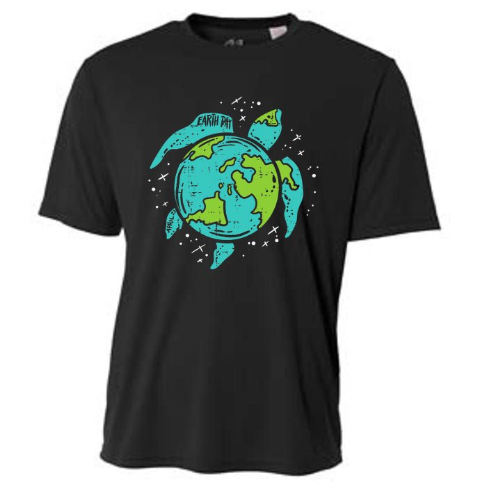 Earth Day Sea Turtle Save Our Ocean Animal teacher Cooling Performance Crew T-Shirt