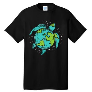 Earth Day Sea Turtle Save Our Ocean Animal teacher Tall T-Shirt