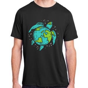 Earth Day Sea Turtle Save Our Ocean Animal teacher Adult ChromaSoft Performance T-Shirt