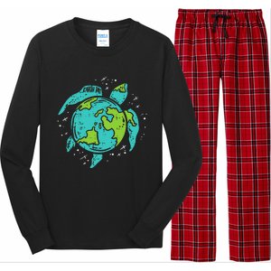 Earth Day Sea Turtle Save Our Ocean Animal teacher Long Sleeve Pajama Set