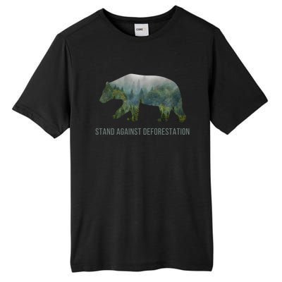 Earth Day Stand Against Deforestation Bear Gift Tall Fusion ChromaSoft Performance T-Shirt