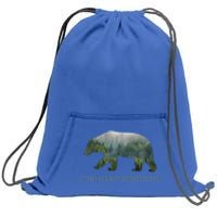 Earth Day Stand Against Deforestation Bear Gift Sweatshirt Cinch Pack Bag