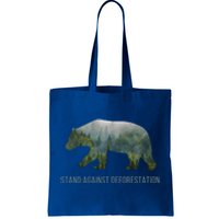 Earth Day Stand Against Deforestation Bear Gift Tote Bag