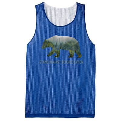 Earth Day Stand Against Deforestation Bear Gift Mesh Reversible Basketball Jersey Tank