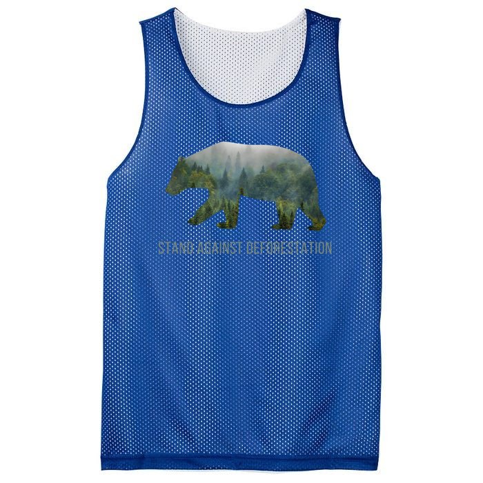 Earth Day Stand Against Deforestation Bear Gift Mesh Reversible Basketball Jersey Tank