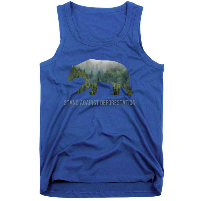 Earth Day Stand Against Deforestation Bear Gift Tank Top