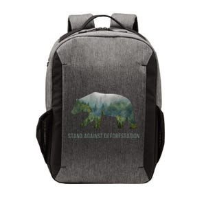 Earth Day Stand Against Deforestation Bear Gift Vector Backpack