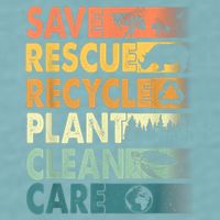 Earth Day Save Bees Rescue Animals Recycle Plastics Retro Sueded Cloud Jersey T-Shirt