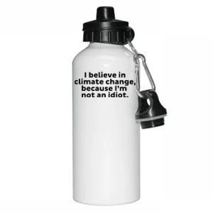 Earth Day Save The Planet I Believe In Climate Change Meaningful Gift Aluminum Water Bottle